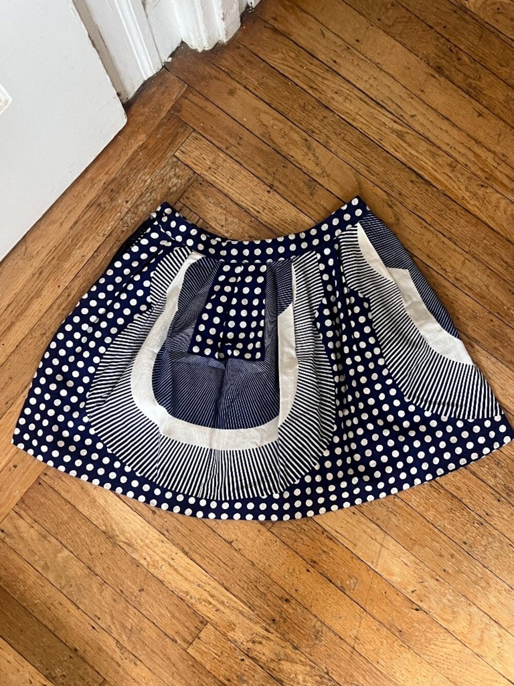 Cooperative Urban Outfitters Navy & white Dots Abstract Circle mini skirt